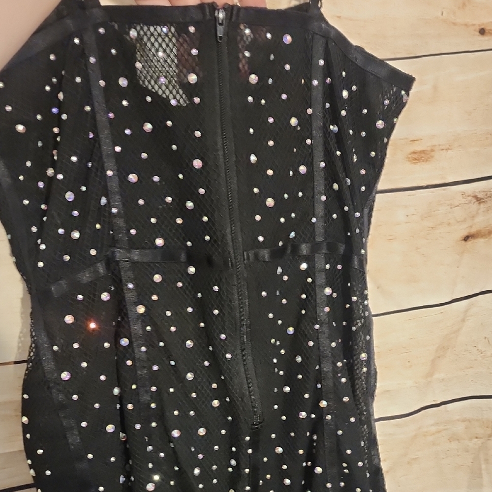 Fashion Nova Black Mini Dress with Colorful Sequins - Picture 6 of 8